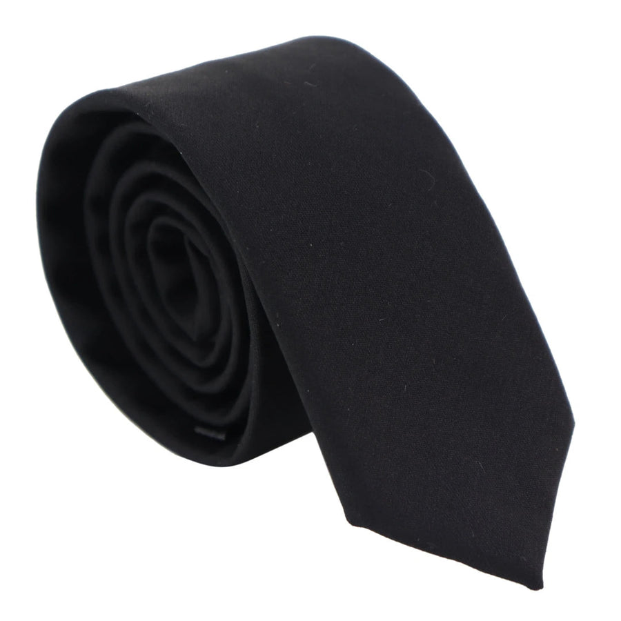 Krawat i poszetka zestaw męski klasyczny z lat 1920 w stylu Peaky Blinders - Czarny - TruClothing.com - 1