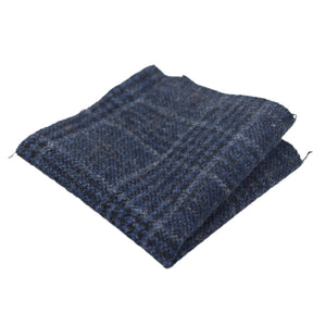 Cravate et pochette tweed à chevrons et carreaux style classique bleu marron gris noir - TruClothing.com - 7