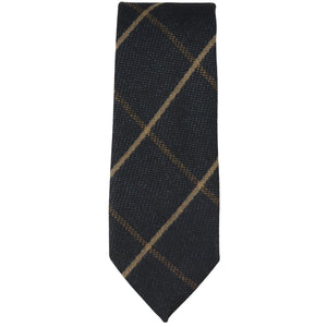 Cravate et pochette tweed à chevrons et carreaux style classique bleu marron gris noir - Bleu marine - TruClothing.com - 27
