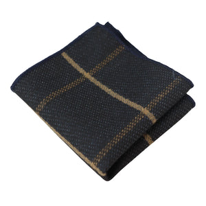 Cravate et pochette tweed à chevrons et carreaux style classique bleu marron gris noir - Bleu marine - TruClothing.com - 28