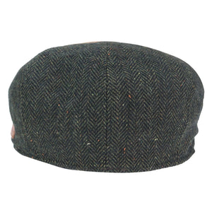 Men's Tweed Newsboy Cap Peaky Baker Flat Check Hat - Olive - TruClothing.com - 21