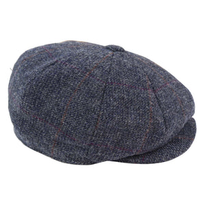 Herrenmütze Tweed Fischgräte Design Rasierer Stil Peaky Blinders Design - Blau - TruClothing.com - 3