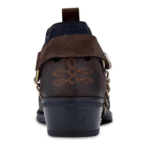 Scarpe Western da Uomo Vera Pelle Effetto Coccodrillo Cintura in Metallo e Tacco Cubano - Blu Scuro - Etor - 14