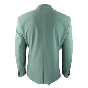 Mens Velvet Blazer Tuxedo Jacket Black Satin Lapel Pastel Blue Pink Green - House of Cavani - 8