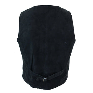 Men's Waistcoat Gilet Suede Leather Black Brown Burgundy Tan - Infinity Leather - 3