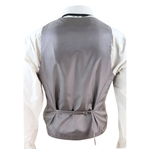 Gilet con Bavero da Uomo stile Elegante Casual Gatsby Blinders anni 20 - Grigio - TruClothing.com - 10