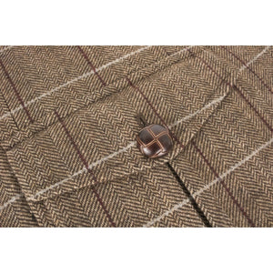 Herrenjacke Wolle Tweed Schusser Jäger Design Blazer Eiche Ellenbogen Plakette - TruClothing.com - 4