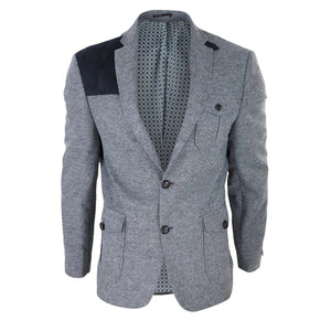 Giacca da Uomo Tweed Misto Lana Stile da Caccia con Toppa sul Gomito - TruClothing.com - 1