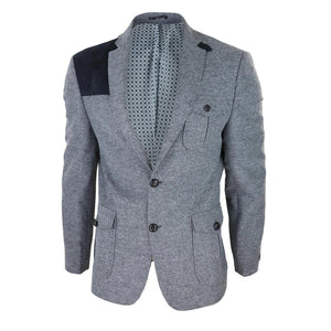 Giacca da Uomo Tweed Misto Lana Stile da Caccia con Toppa sul Gomito - TruClothing.com - 3