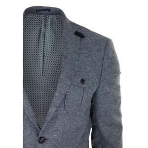 Giacca da Uomo Tweed Misto Lana Stile da Caccia con Toppa sul Gomito - TruClothing.com - 6