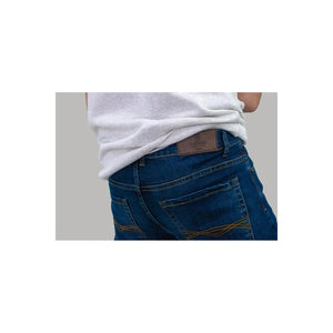 Herren Stretch Denim Jeans Blu Marine Stonewash Schwarz Milano Smart Casual - Blau - House of Cavani - 7