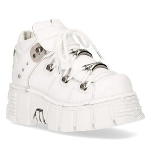 NEW ROCK 106N-S8 Metallic White Leather Boots - New Rock - 3