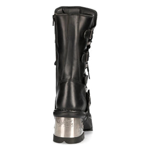 New Rock 373-S33 Damskie czarne gotyckie buty do połowy łydki - New Rock - 6