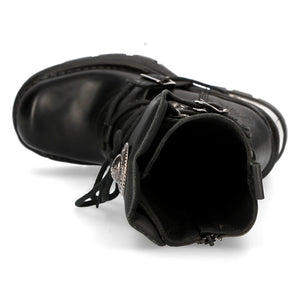New Rock 373-S33 Damskie czarne gotyckie buty do połowy łydki - New Rock - 8