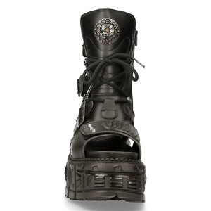 New Rock Boots BIOS107-V1 Czarne wegańskie platformowe uniseksowe sandały biker goth - New Rock - 4