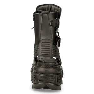 New Rock Boots BIOS107-V1 Czarne wegańskie platformowe uniseksowe sandały biker goth - New Rock - 6