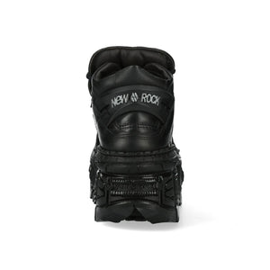 New Rock - Bocanci negru metalizat din piele cu platformă punk rock WALL106-S12 - New Rock - 6