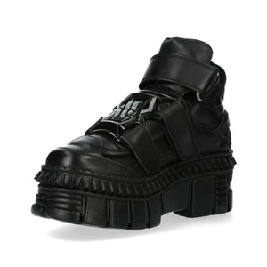 Boots New Rock WALL285-S3 unisexe cuir et métal talons compensés style punk gothique - New Rock - 5