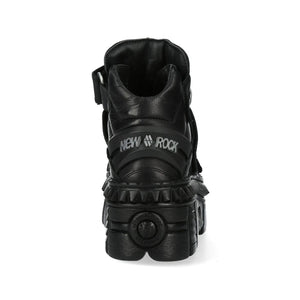 Boots New Rock WALL285-S3 unisexe cuir et métal talons compensés style punk gothique - New Rock - 6