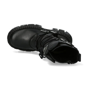 Stiefel Unisex New Rock WALL373-S5 Schwarz Leder Plateau Gothic Emo Goth Punk - New Rock - 8