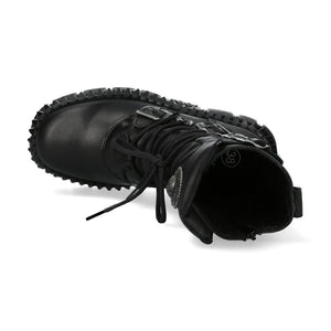 New Rock Bocanci Punk WALL373-S6 Unisex Negri Metalici Din Piele Cu Platformă Emo - New Rock - 8