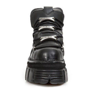 NEW ROCK M.106-S29 TOWER SHOES Metallic Black Leather - New Rock - 3