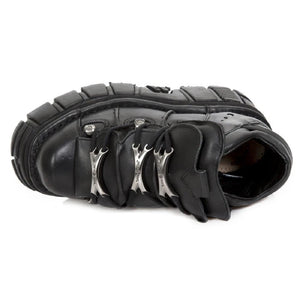 NEW ROCK M.106-S29 TOWER SHOES Metallic Black Leather - New Rock - 7