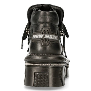 New Rock M-215-S6 Bottes de motard Goth Techno unisexes noir métallisé 100 % cuir - New Rock - 6
