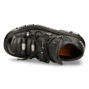 New Rock M-215-S6 Bottes de motard Goth Techno unisexes noir métallisé 100 % cuir - New Rock - 8