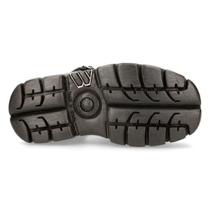 New Rock M-BIOS101-C2 Unisexe Métallisé Noir 100% Cuir Sandale Punk Rock Bottes - New Rock - 7