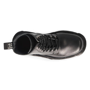 New Rock M-MILI084N-S Unisex Metallic Black 100% Leather Platform Military Boots - New Rock - 8
