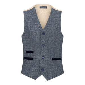 Jungenanzug 3 Teilig Tweed Marineblau Vintage Retro 1920er Jahre - Paul Andrew - 5