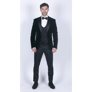 Herren Blazer weicher Samt olivgrün 1 Knopf Dinner Jacke Smoking Smart - House of Cavani - 2