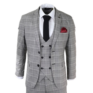 Herrenanzug Marc Darcy Design Kariert Hochzeit Arbeits Anzug Slim Fit Klassisch - Marc Darcy - 1