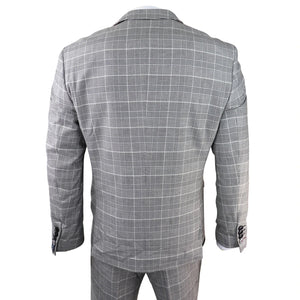 Herrenanzug Marc Darcy Design Kariert Hochzeit Arbeits Anzug Slim Fit Klassisch - Marc Darcy - 6
