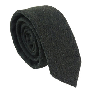 Herrenkrawatte Set Einstecktuch Tweed Design Retro Vintage Blinders - Oliv - TruClothing.com - 3