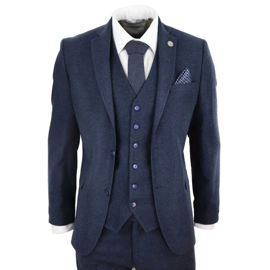 STZ21 - 3-częściowy garnitur męski z wełnianego tweedu autentyczny z lat 1920 Classic - TruClothing.com - 1