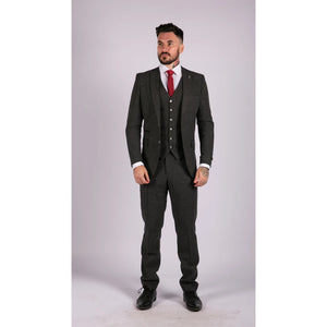 STZ23 - Men's Wool Tweed Suit 3 Piece Authentic 1920s Classic - TruClothing.com - 3