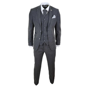 STZ23 - Men's Wool Tweed Suit 3 Piece Authentic 1920s Classic - TruClothing.com - 4