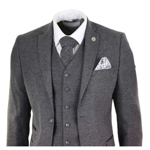 STZ23 - Men's Wool Tweed Suit 3 Piece Authentic 1920s Classic - TruClothing.com - 5