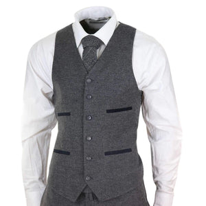 STZ23 - Men's Wool Tweed Suit 3 Piece Authentic 1920s Classic - TruClothing.com - 6