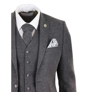 STZ23 - Men's Wool Tweed Suit 3 Piece Authentic 1920s Classic - TruClothing.com - 7