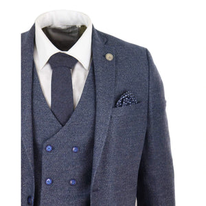 Abito Classico da Uomo 3 Pezzi in Tweed Gilet a doppio petto Stile Blinders - TruClothing.com - 6