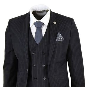 STZ42 - Men's 3 Piece Suit Gatsby 1920s Gangster Pinstripe - TruClothing.com - 5