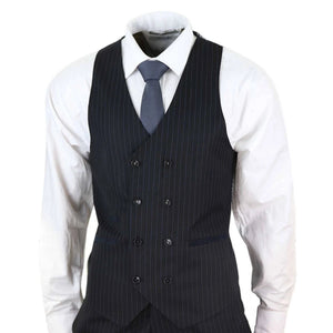 STZ42 - Men's 3 Piece Suit Gatsby 1920s Gangster Pinstripe - TruClothing.com - 6