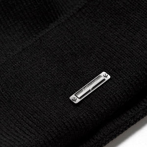 W5969 - Unisex Wooly Knitted Beanie Ski Hat Warm Winter Turn Up Chunky - Black - King Ice - 3