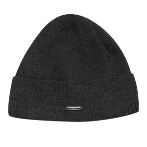 W5969 - Unisex Wooly Knitted Beanie Ski Hat Warm Winter Turn Up Chunky - Charcoal - King Ice - 4