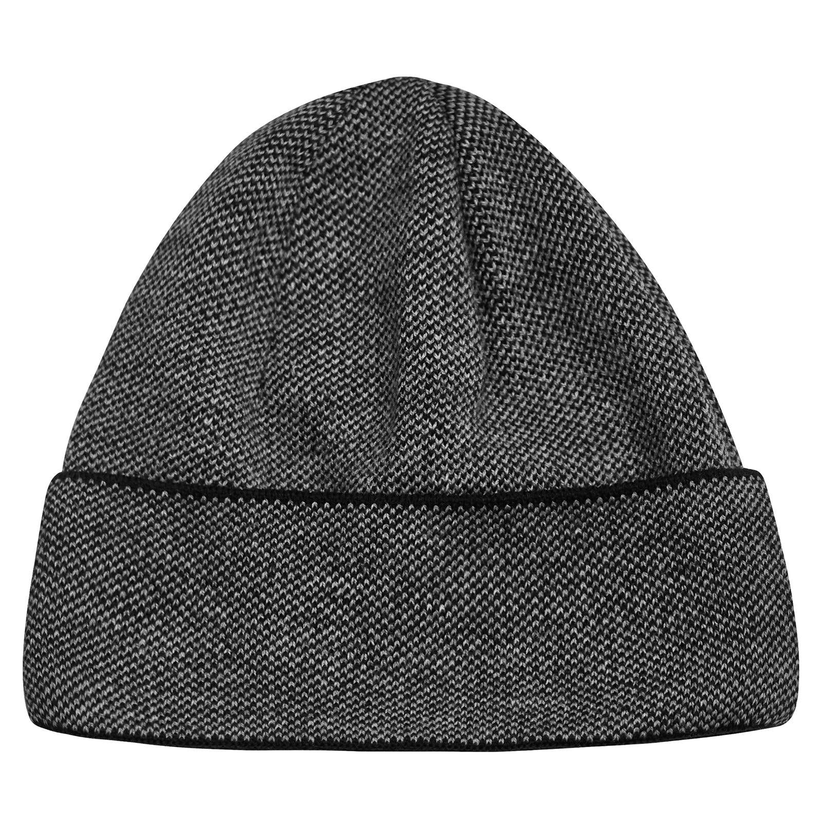W6467 - Mens Boys Ladies Unisex Wooly Knitted Beanie Ski Hat Warm Winter Turn Up Chunky-TruClothing