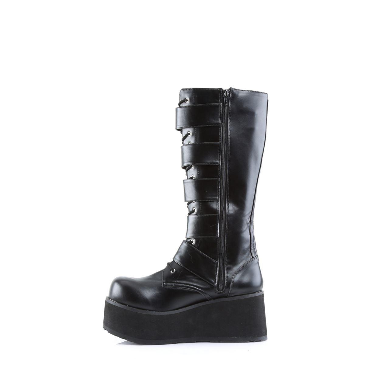 Wedge Knee High Boots Demonia TRASHVILLE 518 Boots Unisex Goth Punk EMO Platform-TruClothing
