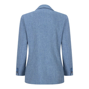 Wells - Boys 3 Piece Wool Suit Light Blue Tweed 1920s Classic 4 Pocket Waistcoat - House of Cavani - 7